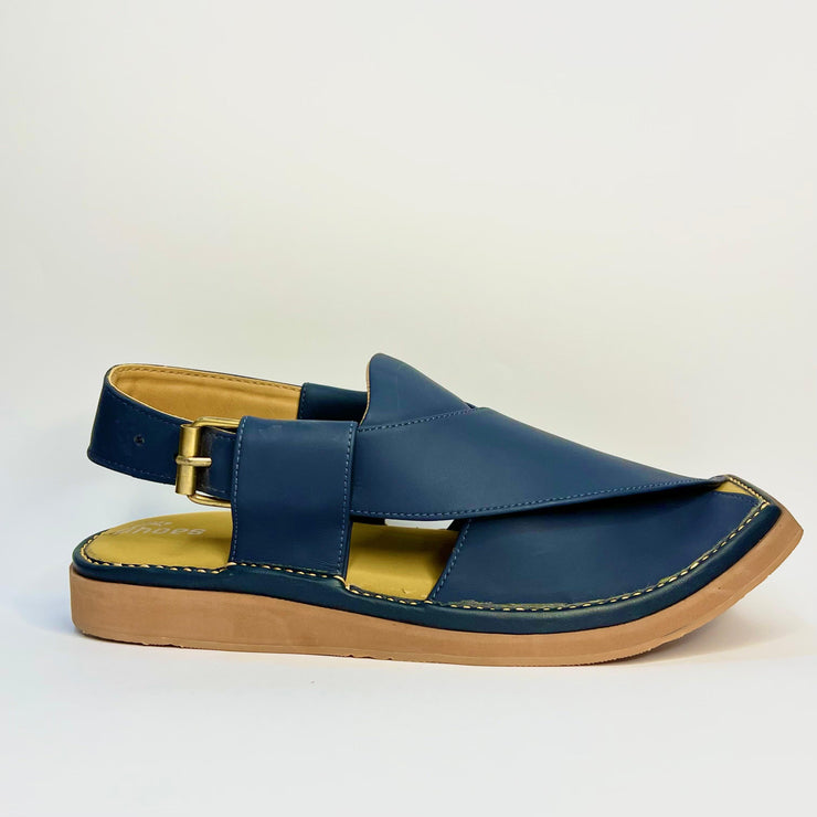 Premium Dark Blue Kaptan Chappal