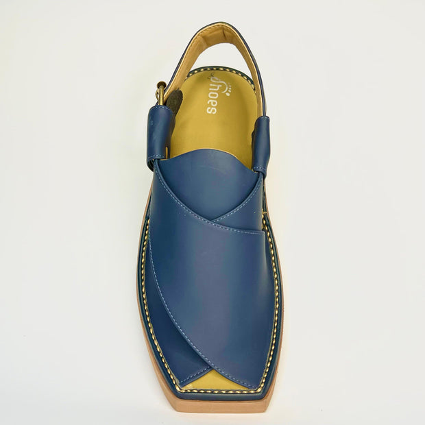 Premium Dark Blue Kaptan Chappal