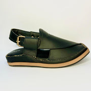 Premium Dark Black Kaptan Chappal