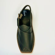 Premium Dark Black Kaptan Chappal