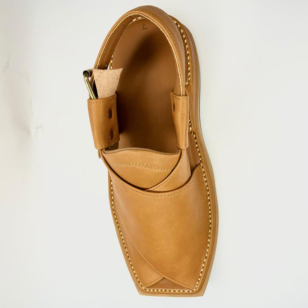 Premium Dark Camel Kaptan Chappal