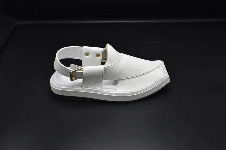 Premium White Kaptan Chappal