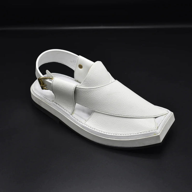 Premium White Kaptan Chappal